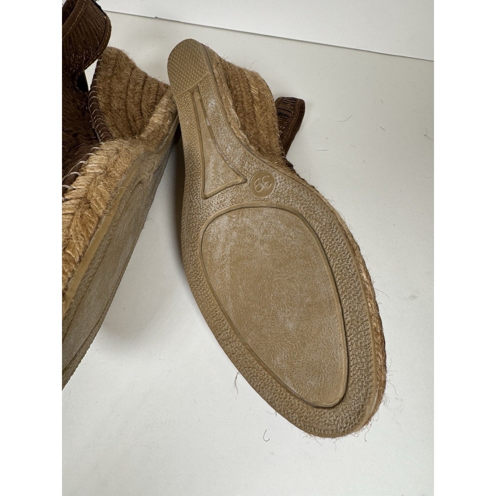 Azura Jeanette Espadrille Gold Slingback Open Toe Wedge Spain EU 39 US 8 - Picture 6 of 9